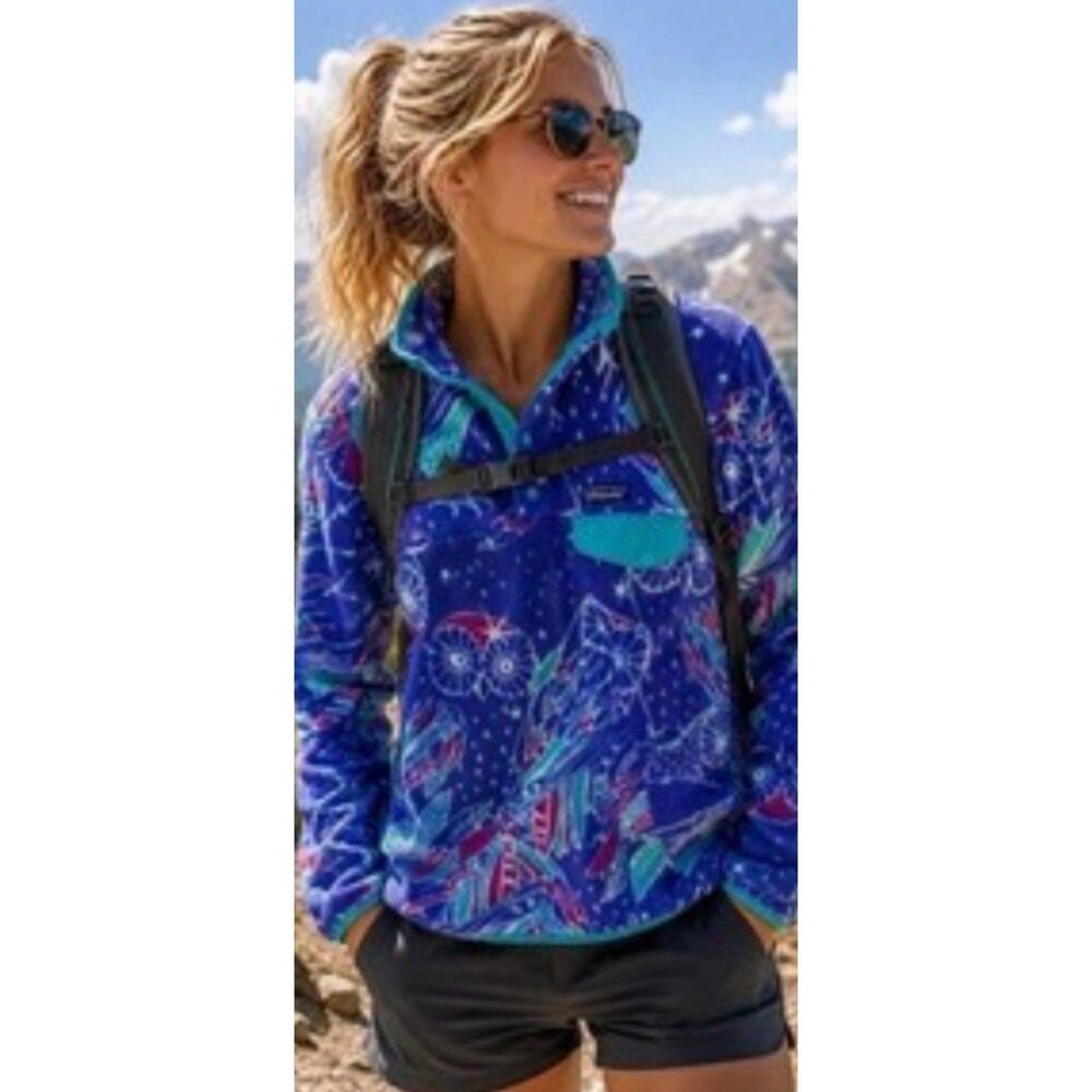 Women's Purple Patagonia Synchilla Fleece Lightweight Pullover Size XS EUC - Picture 7 of 7